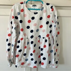 Harper Canyon 7 White Long Sleeve with Colorful Dots